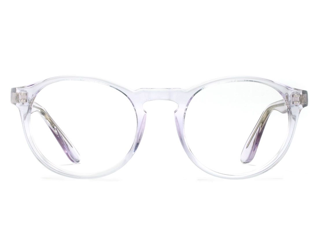 Crystal clear round eyeglasses 